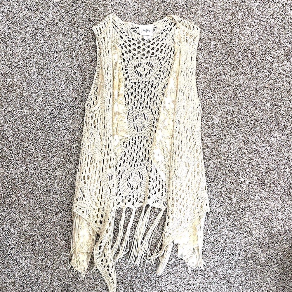Knit and Lace Vest, Size S